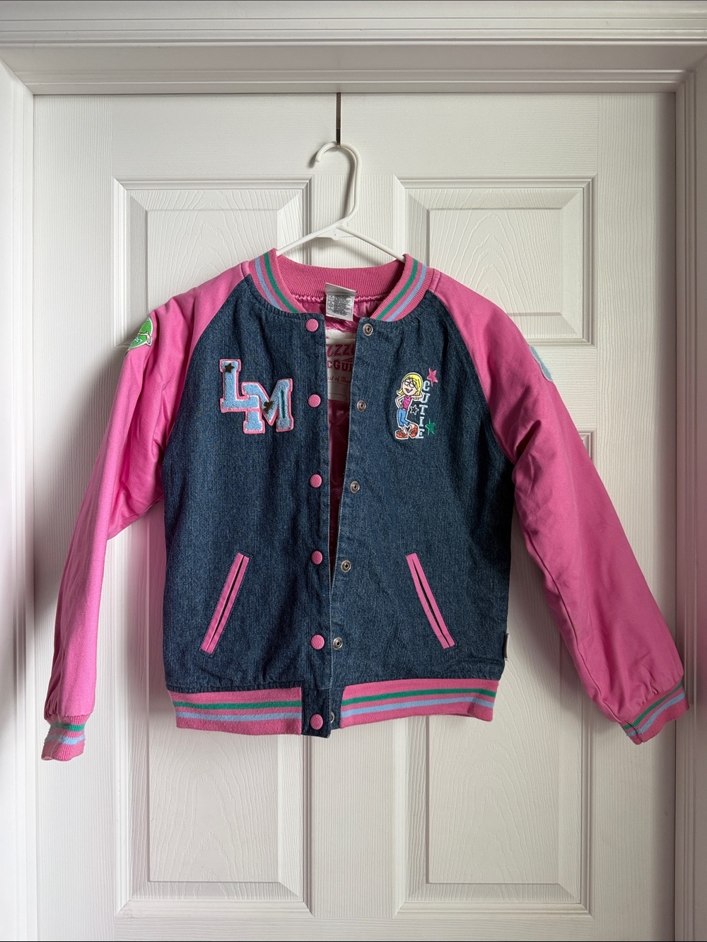 Disney Girls' Denim Varsity Jacket